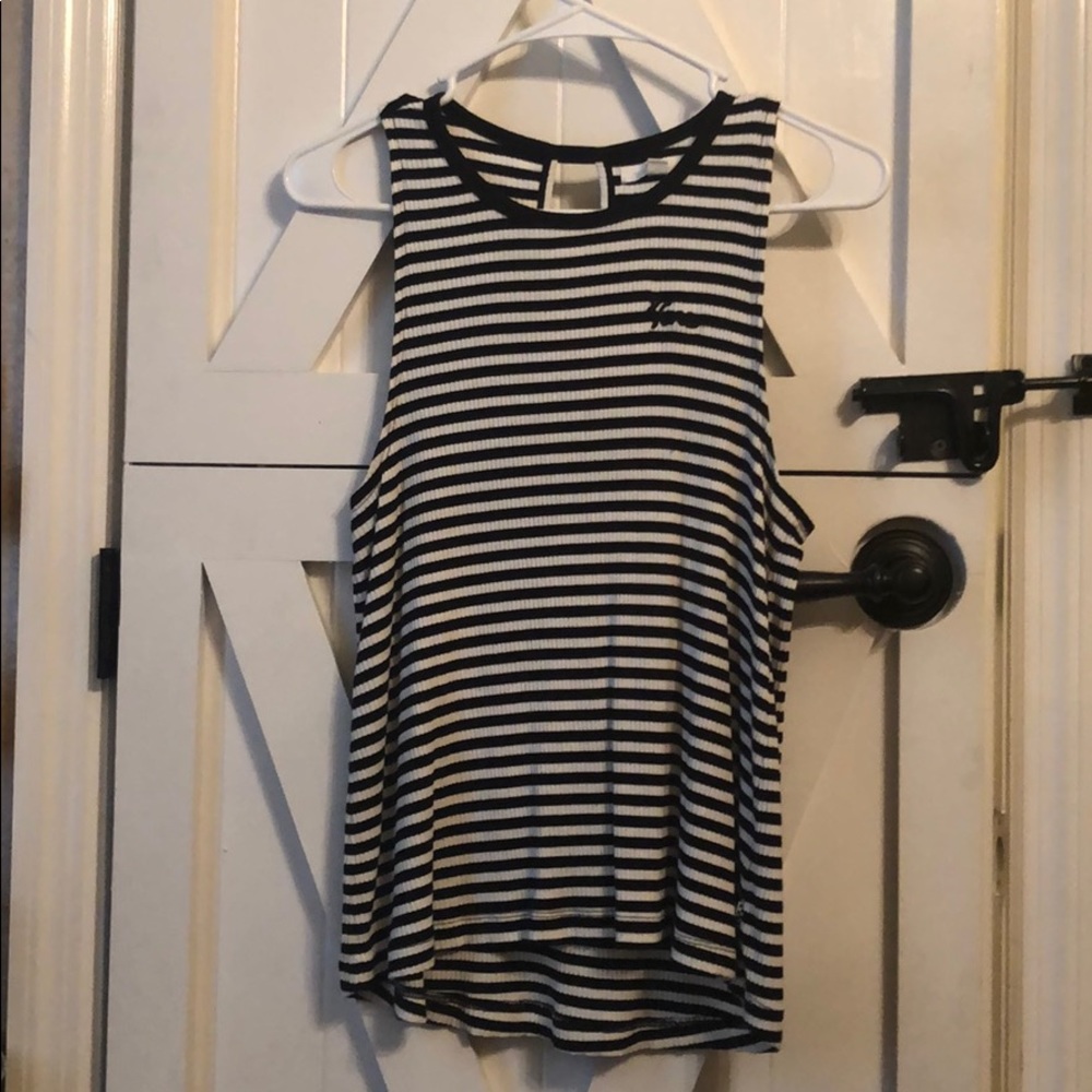 Vans black and white tank top